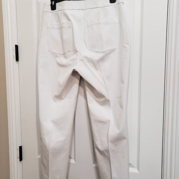 Spanx Slim Straight Pant Womens Size XL Classic White NWT $148 Slimming Cotton - Picture 4 of 8